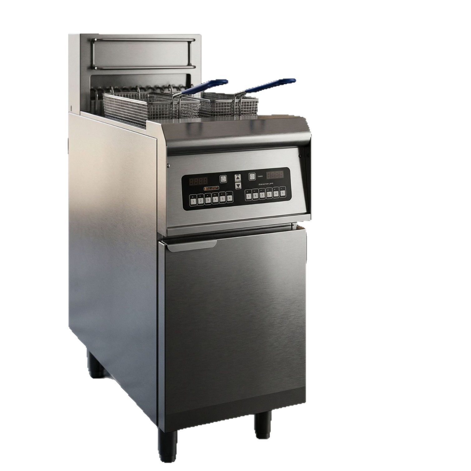 Kaiping vertical electric fryer, commercial electric heating large capacity deep fryer, fried chicken machine, single cylinder and double cylinder constant temperature oil stick machine Item Picture