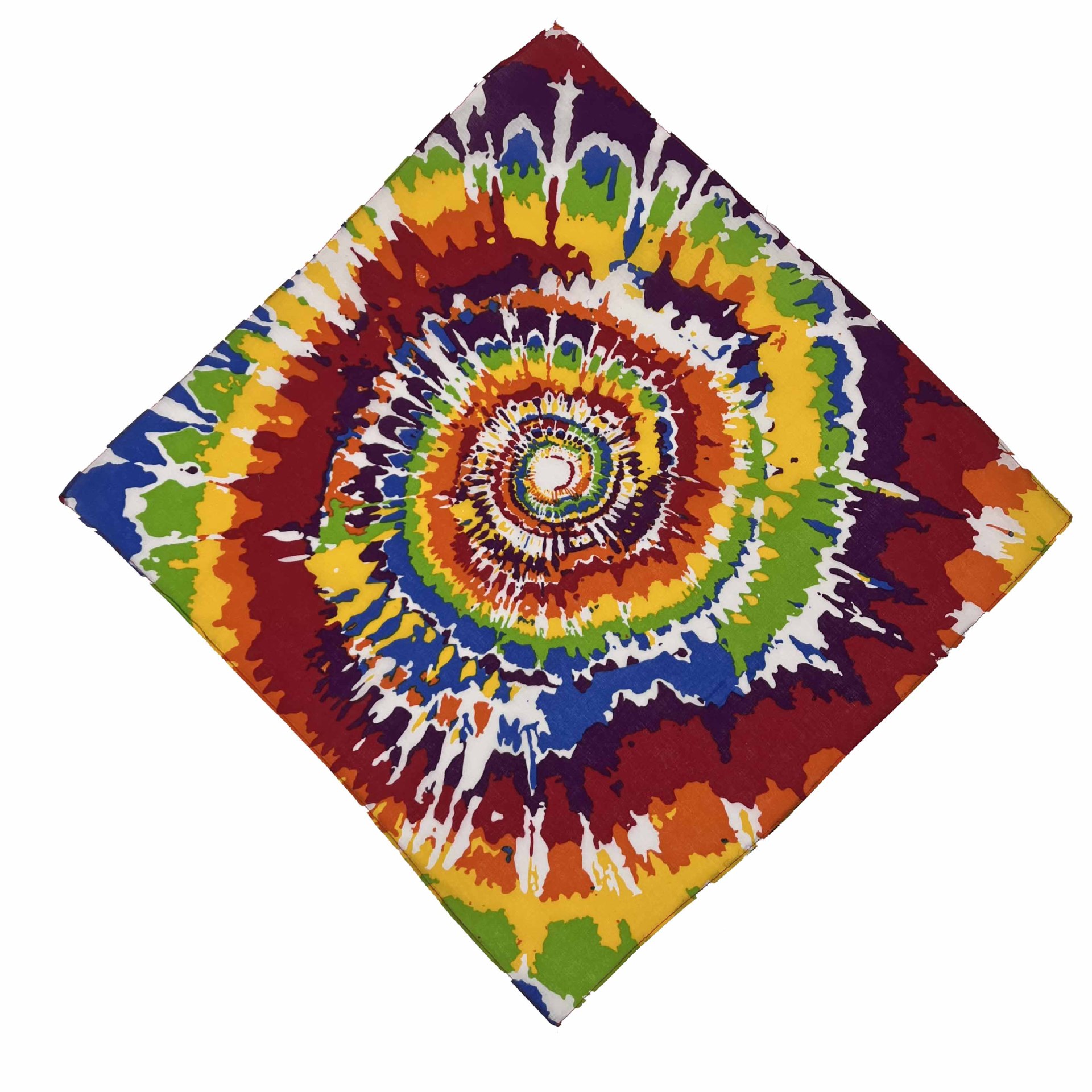 Trendy hiphop headscarf, West coast colorful seven-color striped vortex all-cotton square towel in stock wholesale Item Picture