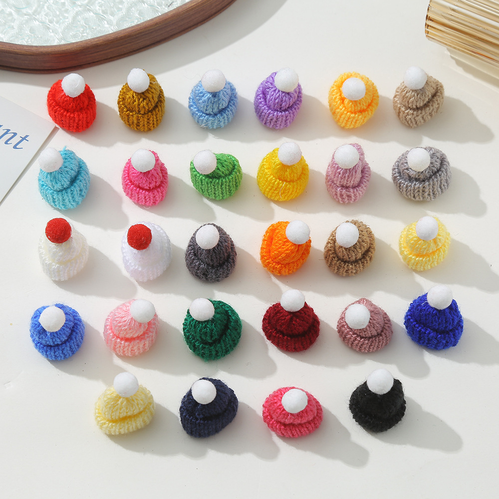 厂家直销迷你针织小帽子饰品 DIY手偶玩具配饰毛线帽装饰帽子批发产品图