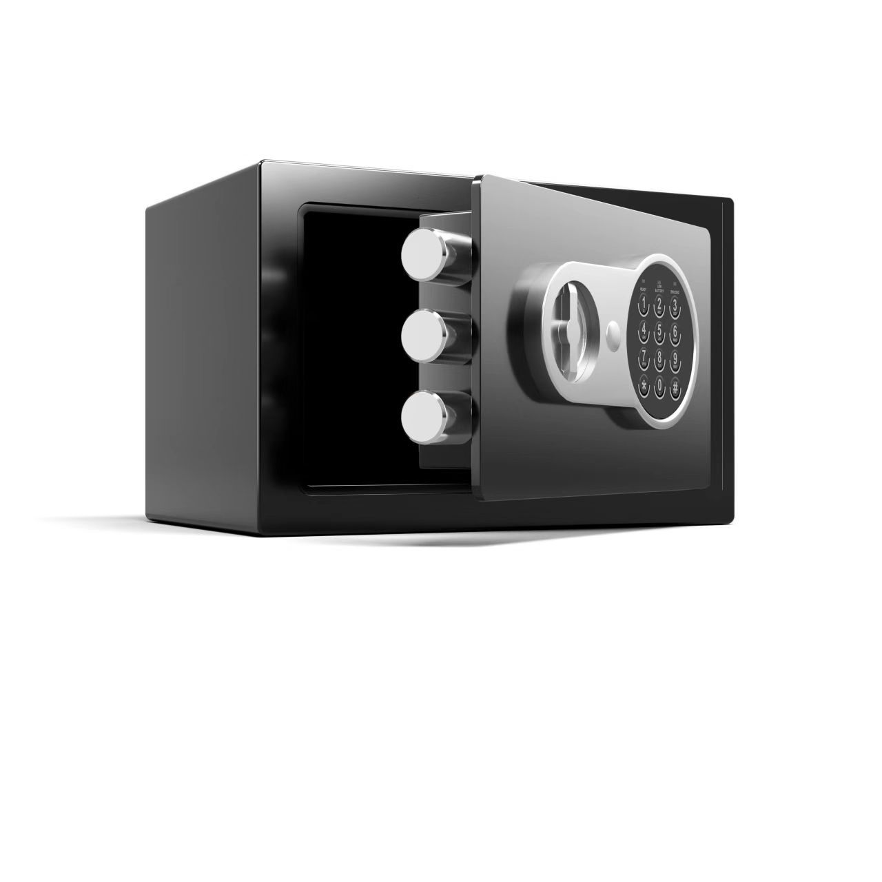 Thickened mini safe for export, 20cm high, all-steel household small safe, anti-theft wall-mounted safe for export Specification image