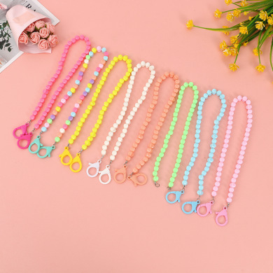 Wholesale of cross-border European and American trendy and fashionable plastic mask chains, creative acrylic anti-loss mask chains, eyeglass chains and pendants