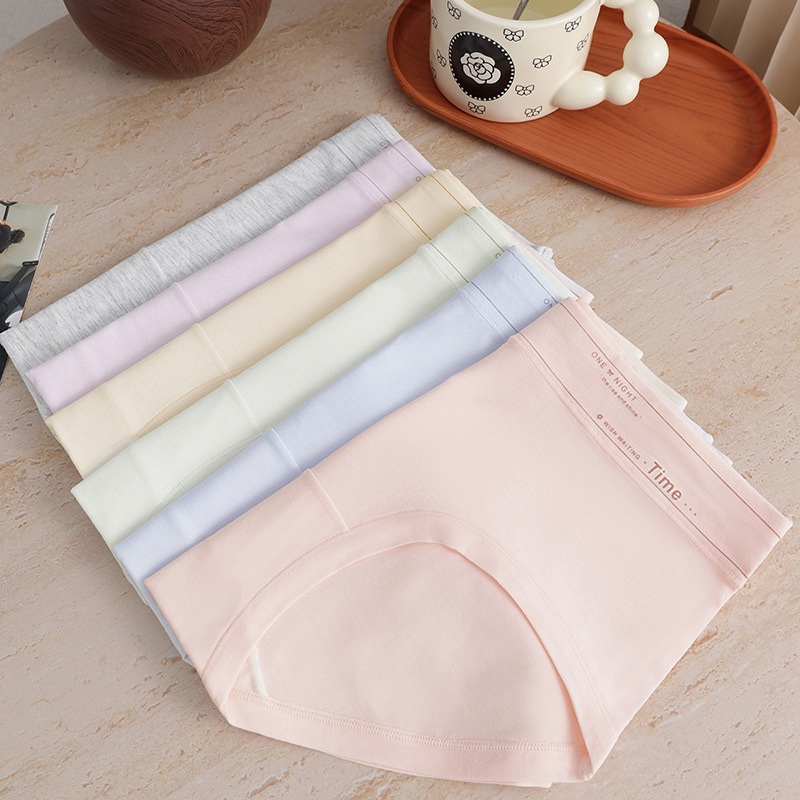 新款纯棉女士三角内裤简约舒适少女亲肤透气柔软抑菌全棉10A款详情3