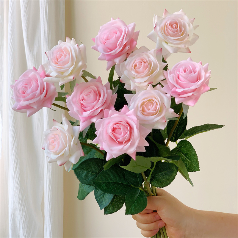 仿真花DIY发饰配件/仿真花/5朵塑膠花/假花/假花批发细节图