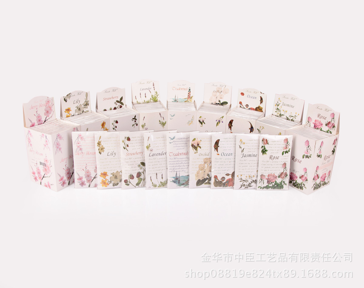 Floral pattern kraft paper box, airplane box, 120g paper box, gift box, customizable, simple style details Picture