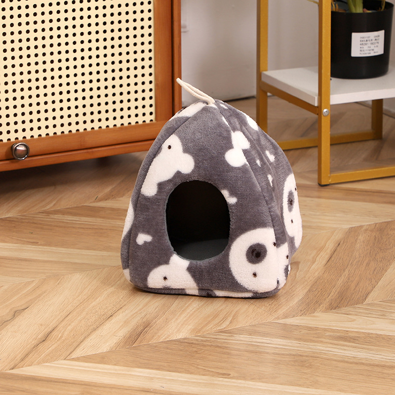 All-season universal dog bed, cute fleece and thickened plush cat bed, pet bed, yurt, household windproof pet bed Specification image