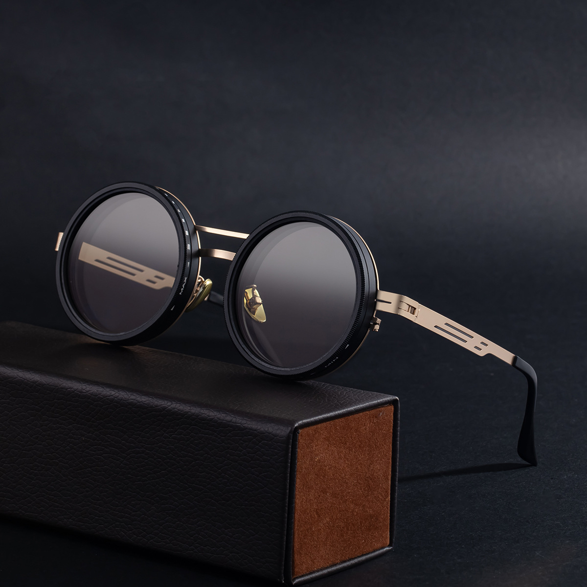 ND9档可调减光墨镜高清偏光钓鱼防晒太阳镜手动减光旋转镜片眼镜详情图4