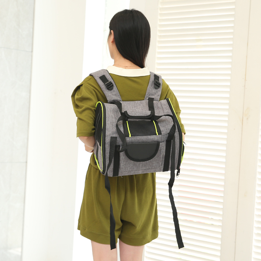 Rongka Pet Cross-border Amazon Bestseller Pet Bag: Double-shoulder cat bag, large-capacity cat and dog pet bag details Picture