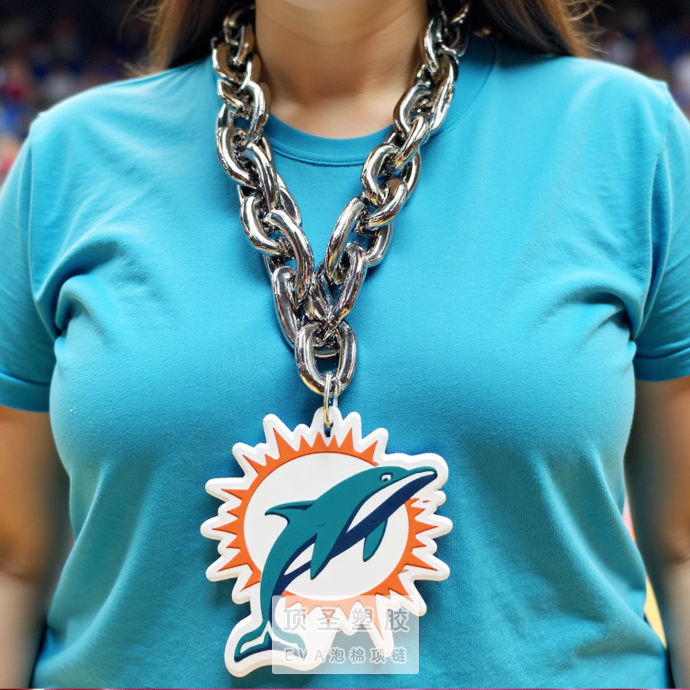 Factory direct sales 3D foam EVA necklace, American team event LOGO large necklace pendant, sports event MEDALS Specification image