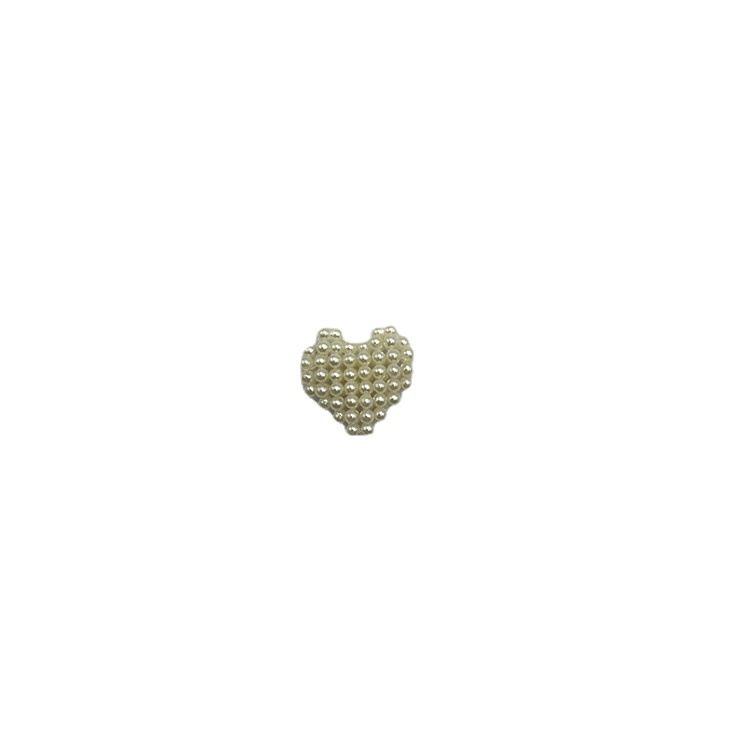 Hand-woven pearl double-layer heart-shaped socks, hair accessories, simple three-dimensional earrings, DIY accessories, clothing accessories Item Picture