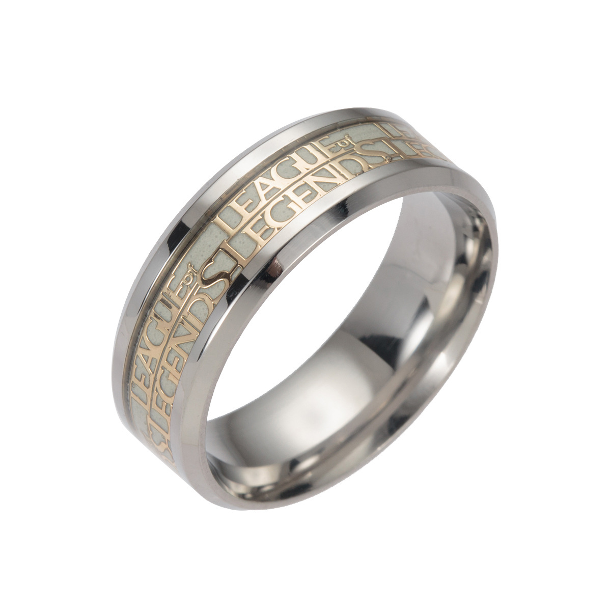 League of Legends peripheral fluorescent rings, LOL stainless steel rings, fashionable rings, titanium steel jewelry, fan souvenirs details Picture