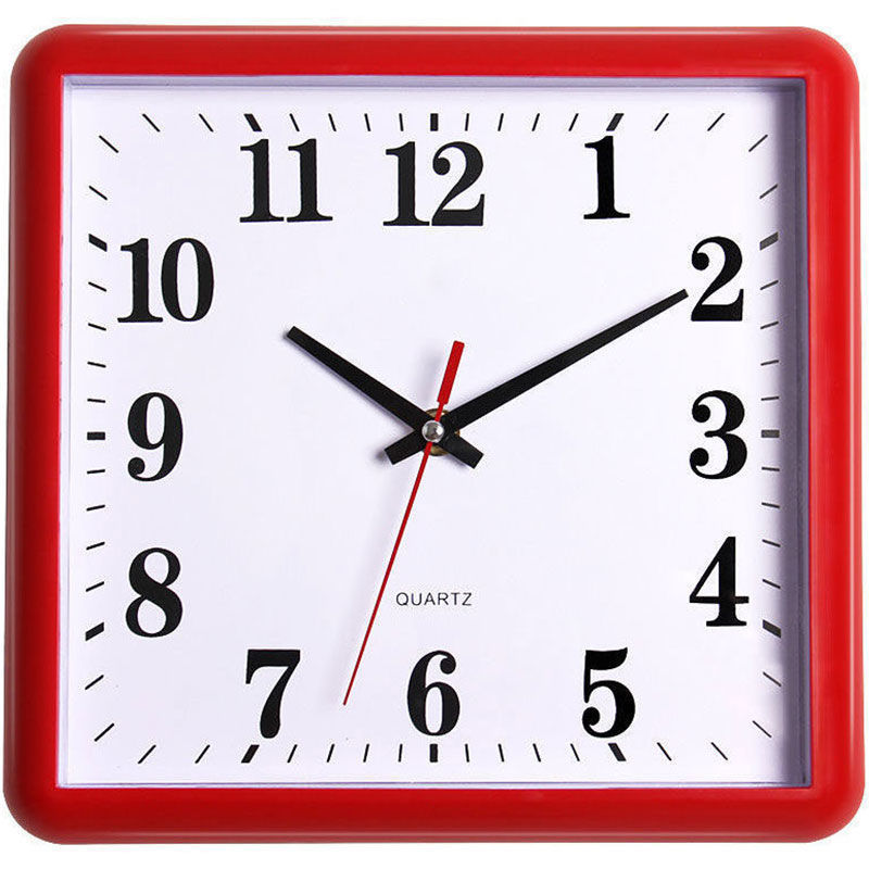 不锈钢挂钟/挂钟/LED墙钟/钟表/木钟白底实物图