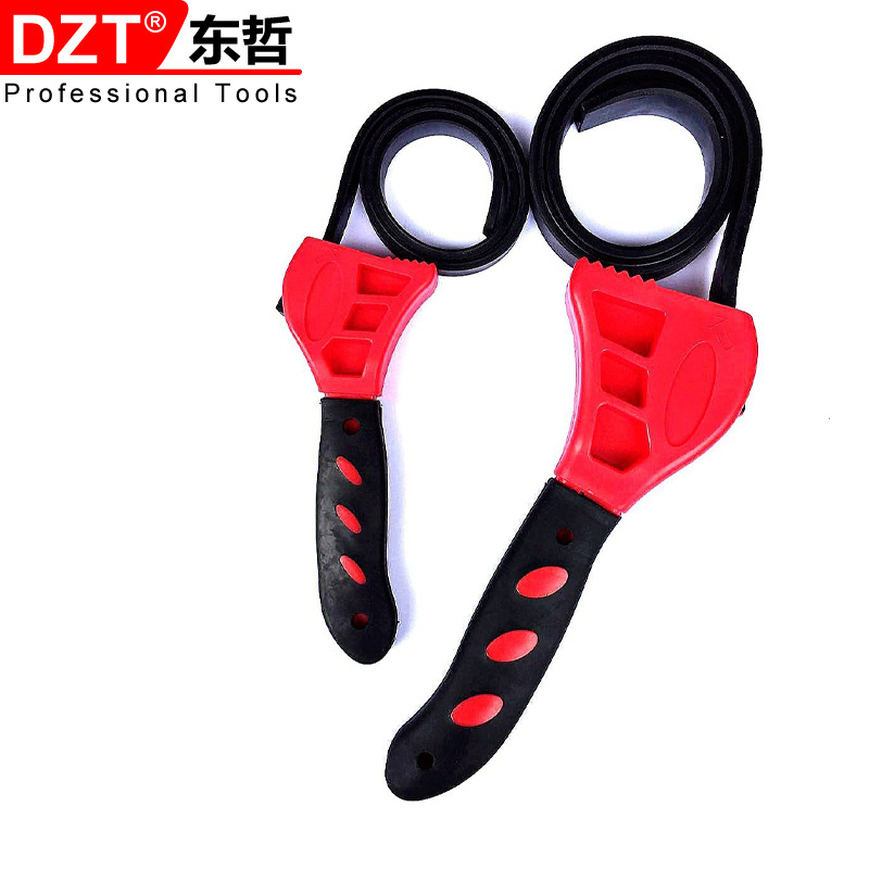 6-inch and 8-inch multi-functional belt wrench, adjustable bottle opener, auto repair rubber filter universal wrench Item Picture