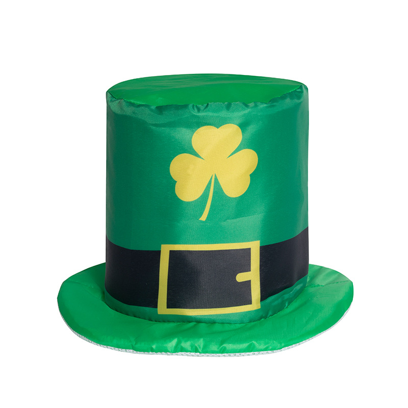 Amazon's new St. Patrick's Day hat, polyester digital print Irish Day clover hat details Picture