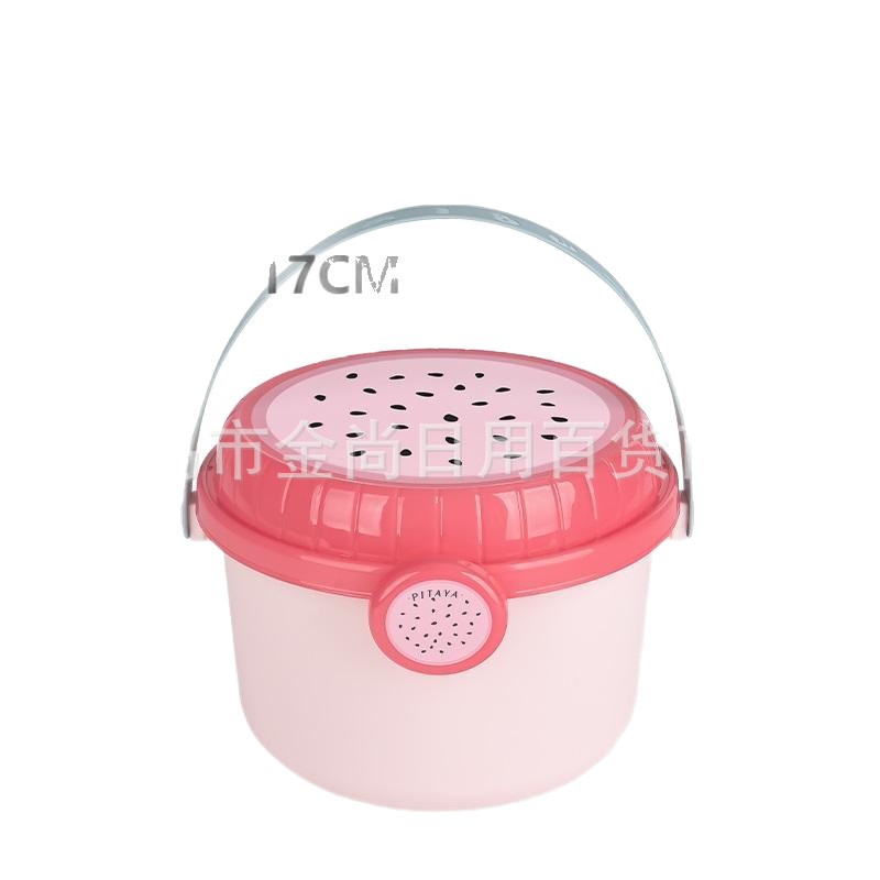 High appearance level fruit hand-held bucket, storage bucket, children's toys, cartoon building blocks, snacks, household storage bucket, plastic bucket Item Picture