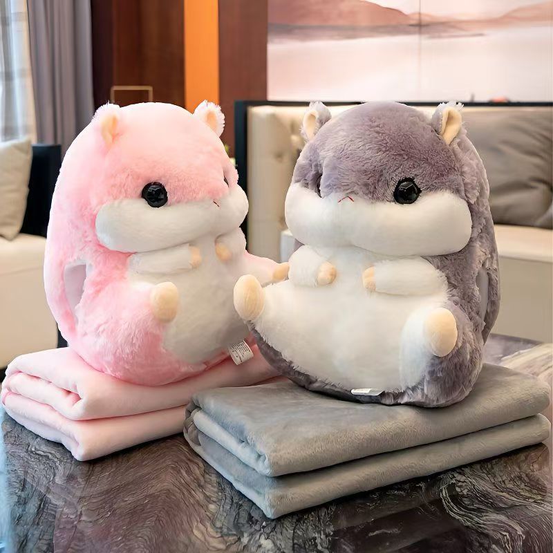 Hamster plush toy dolls, stuffed toys, small dolls, sleeping pillows, girls' Children's Day birthday gifts, cute details Picture