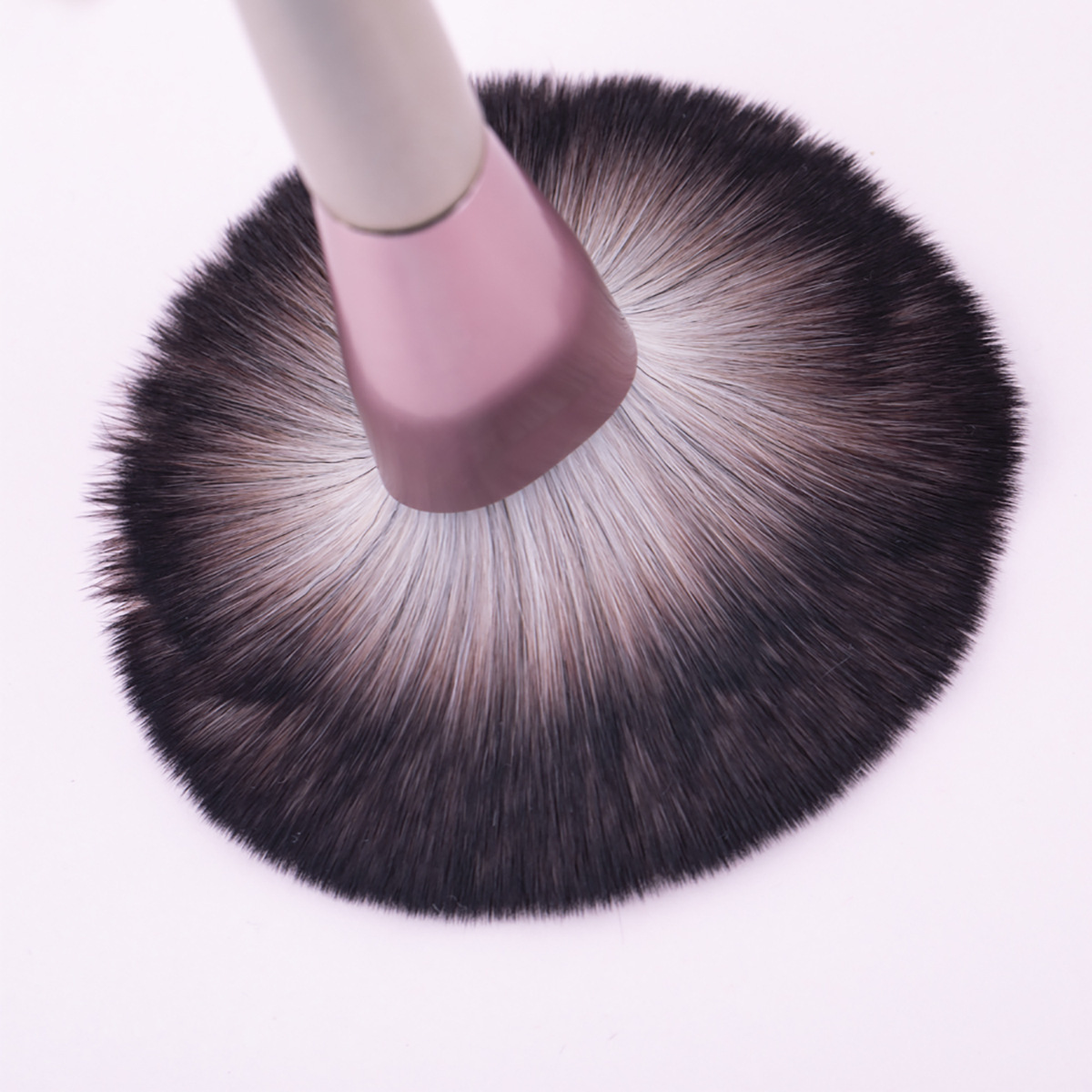 9 piezas de fibra sintética juego de pinceles de maquillaje pinceles de sombra de ojos en forma de lengua bolsa de almacenamiento de lino portátil details Picture