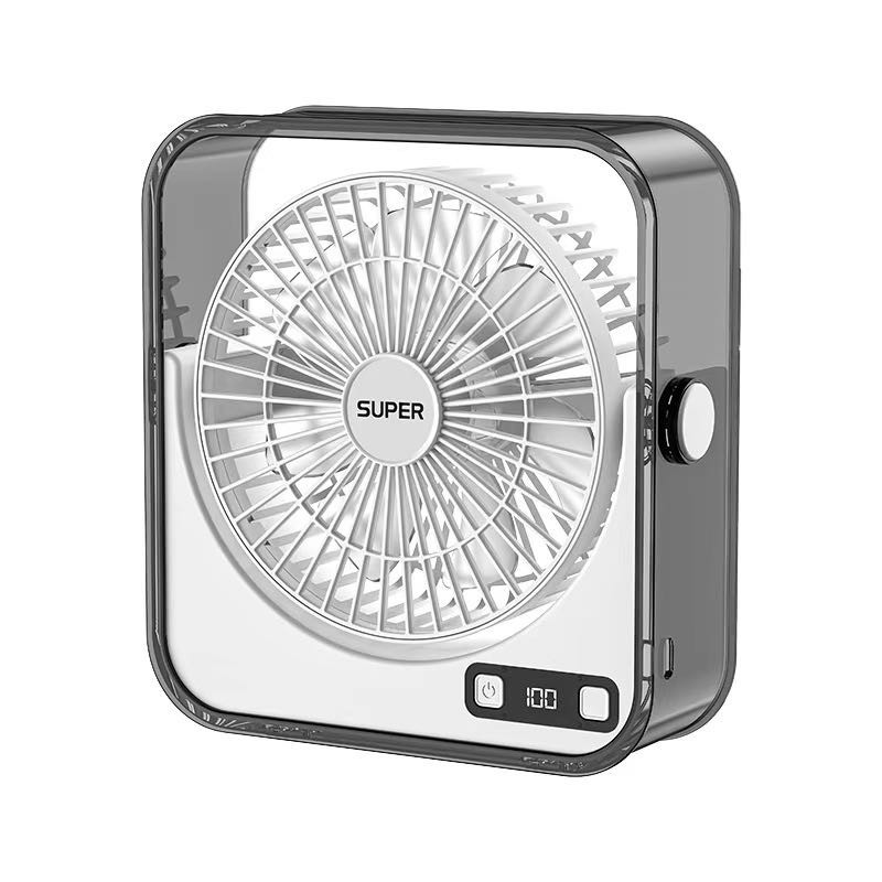 New cross-border 100-speed desktop fan, portable small dormitory silent circulation fan, high wind force fan