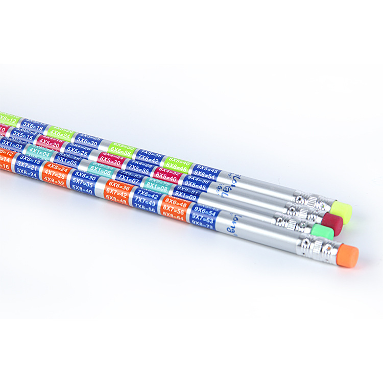 Yalong Cross-border specializes in popular and creative digital addition and subtraction printed pencils with erasers, HB pencils, and round shank pencils Item Picture