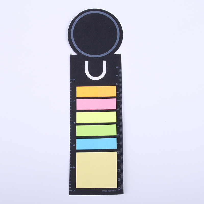 Creative sticky notes with rulers, notice stickers, office advertisements, gifts, sticky notes, printed logos details Picture