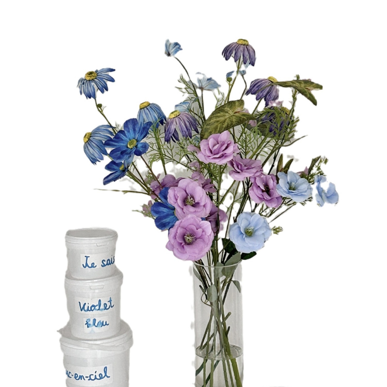 莫奈花园仿真花材diy布景假花花店造景仿真绿植网红打卡拍照道具白底实物图