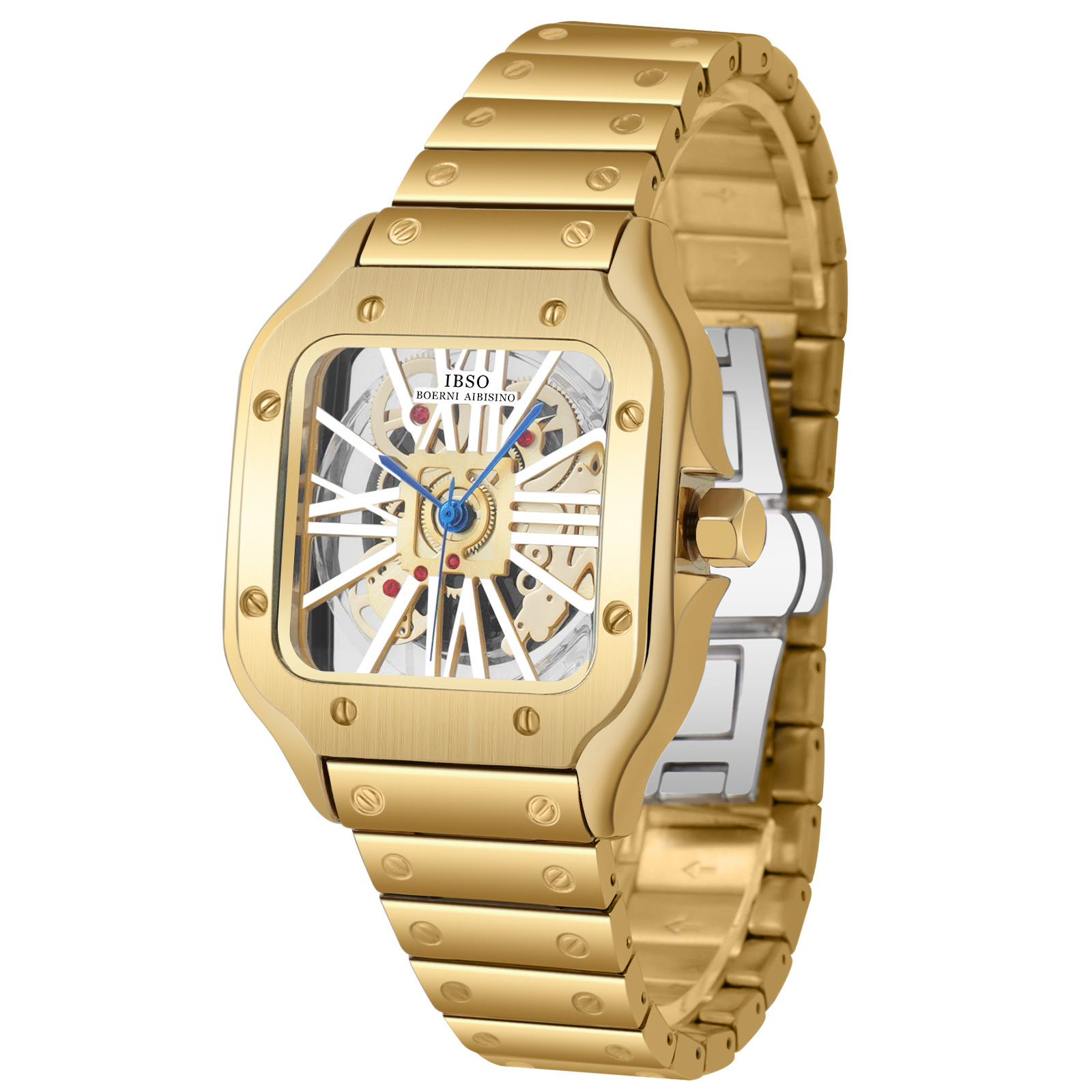 手表/機(jī)械手表/自動(dòng)手表/表冠男2024休閑/成人手表全自動(dòng)手表白底實(shí)物圖