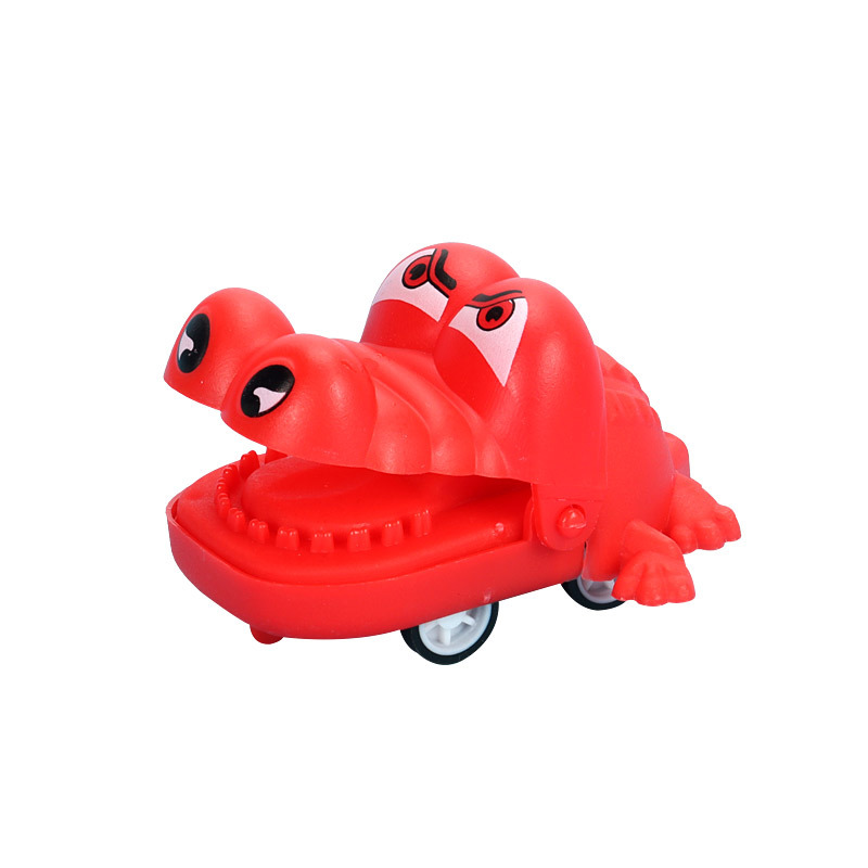Crocodile rebound car bagged, large-mouthed animal rebound car cartoon mini biting crocodile, street stall night market toy wholesale Item Picture