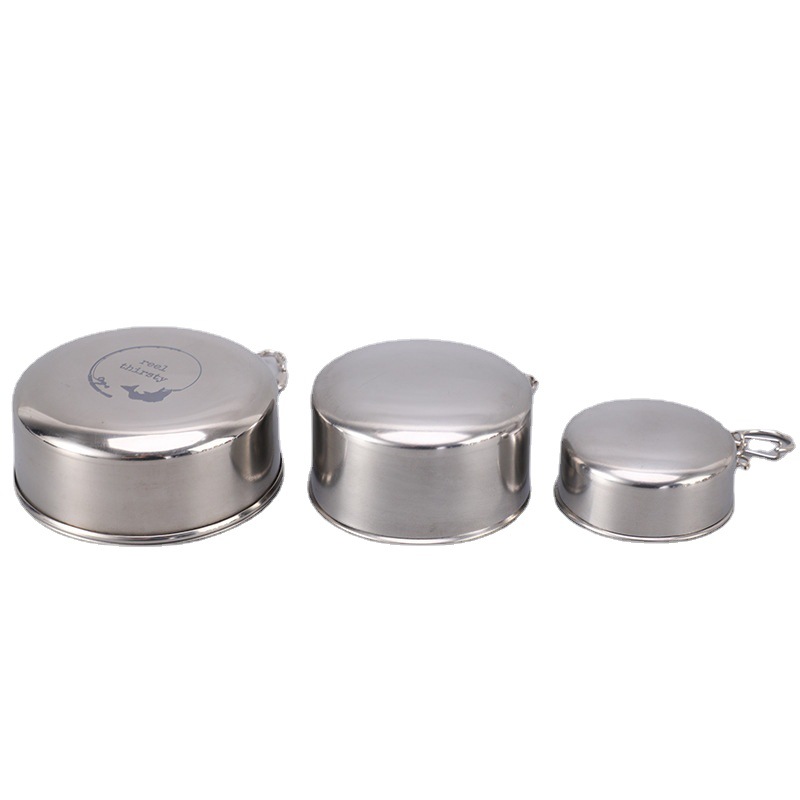 Stainless steel folding telescopic cup, portable small wine glass for outdoor travel, gift water cup, metal wine glass Item Picture