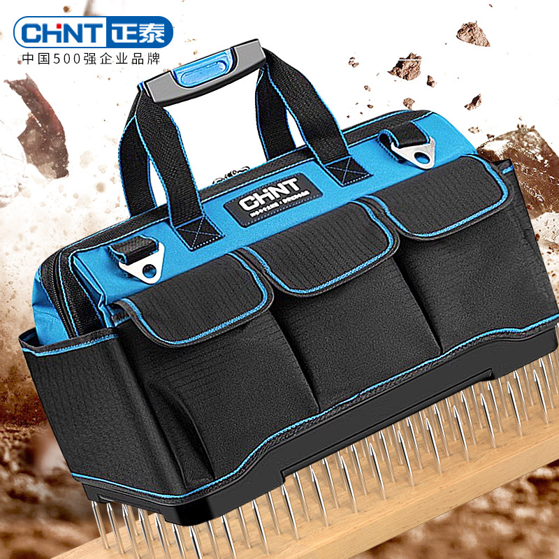 Multi-functional maintenance and installation electrician canvas large wear-resistant storage bag, tool bag, portable waterproof hand-held tool kit details Picture