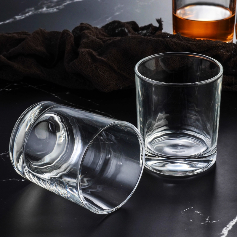 工厂批发透明喝水玻璃杯子创意水杯果汁杯牛奶杯茶杯ins无盖杯子