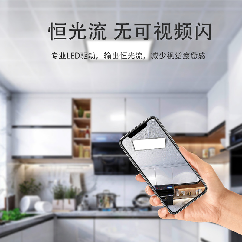Sankesong LED integrated ceiling light 300*300 Office kitchen bathroom aluminum buckle bathroom panel flat panel light Application Scenario