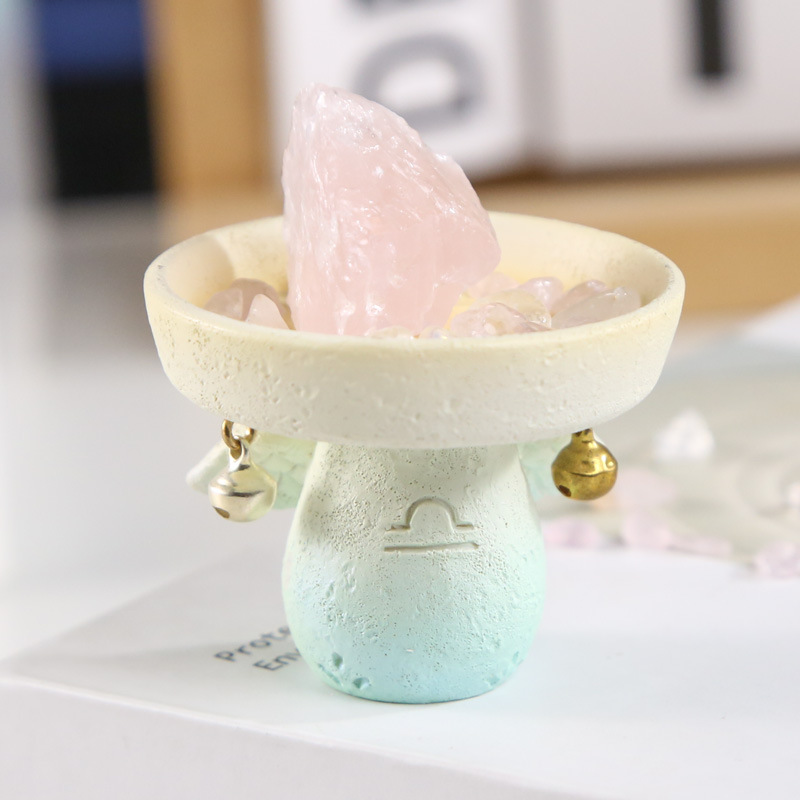 New zodiac blind box cartoon creative design, crystal decorative items, desktop resin handicrafts blind box Application Scenario