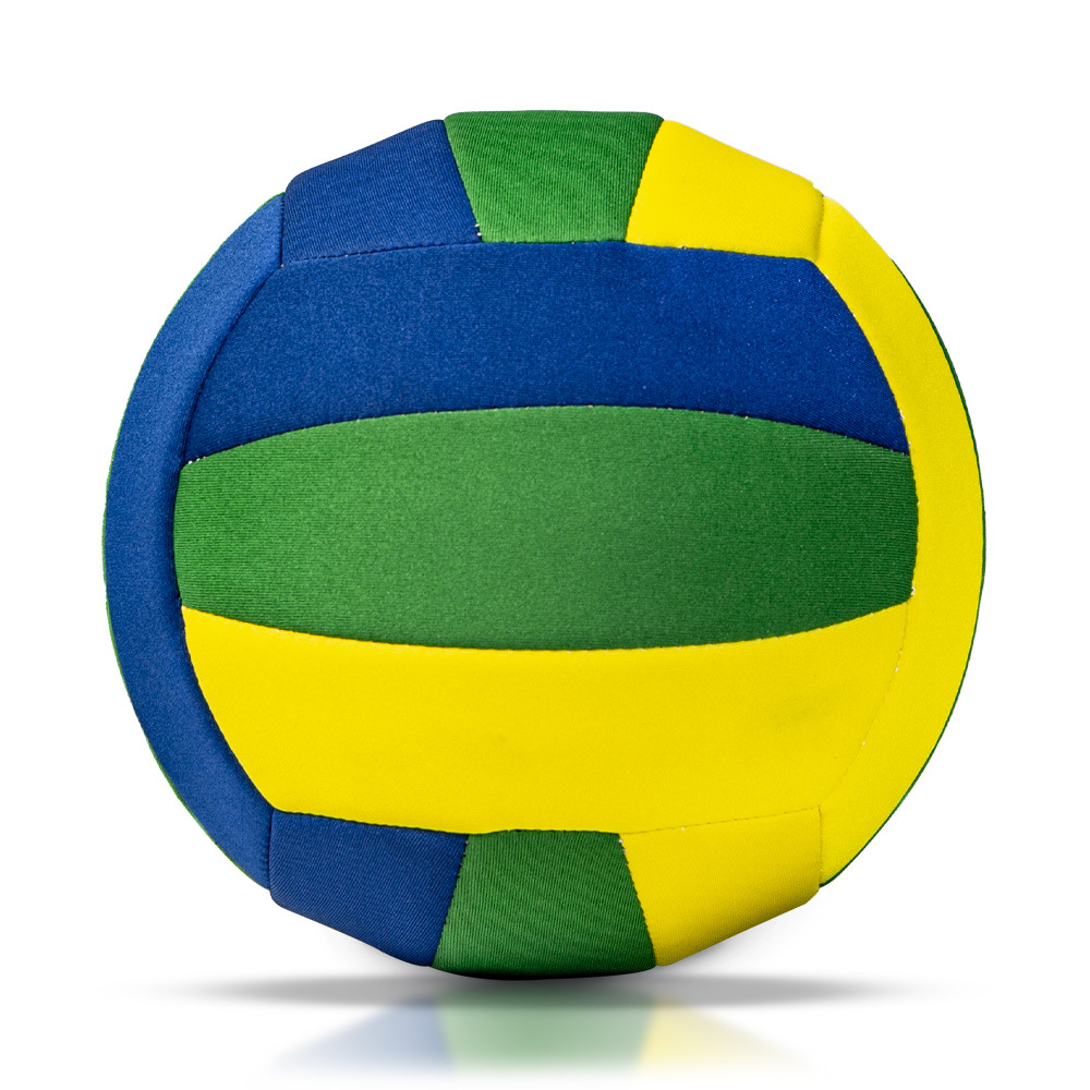 跨境新品现货五号潜水布静音排球批发柔软安全T布潜水棉沙滩排球白底实物图