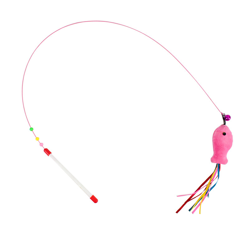 In 2019, factory direct sales of cat toys: High-toughness metal steel wire cat toys, interactive cat toys with bells and feathers Item Picture