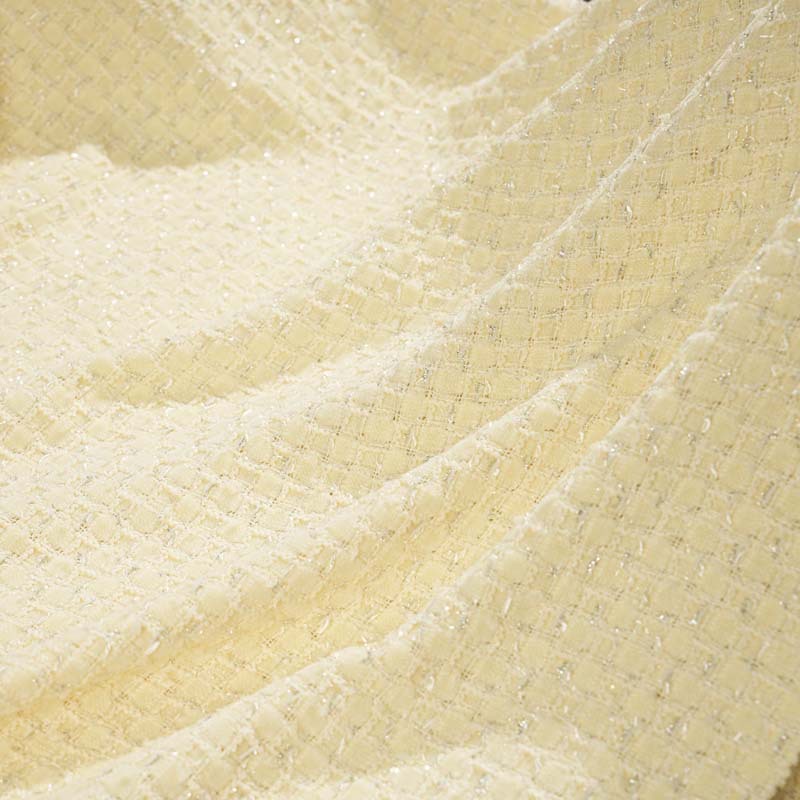 Mokas Silver Thread chanted tweed set, DIY chanted fabric dress, women's vest shawl Application Scenario