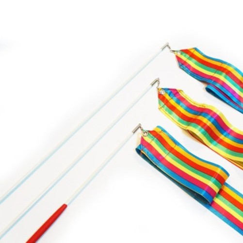 Wholesale of 4-meter rhythmic gymnastics ribbons, professional dance performance props, artistic fitness ribbons, children's toy ribbons Item Picture