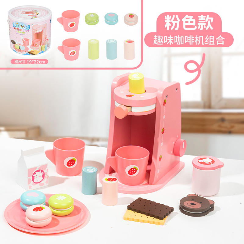 Cross-border children's early education role-playing toys, simulated afternoon tea, dessert and cake set, wooden cutter fun kindergarten Specification image