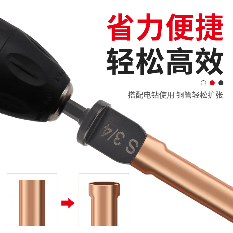 Factory direct sales of hexagonal handle British standard tube expander, air conditioning maintenance flaring tool set, hand drill, copper tube expander Application Scenario
