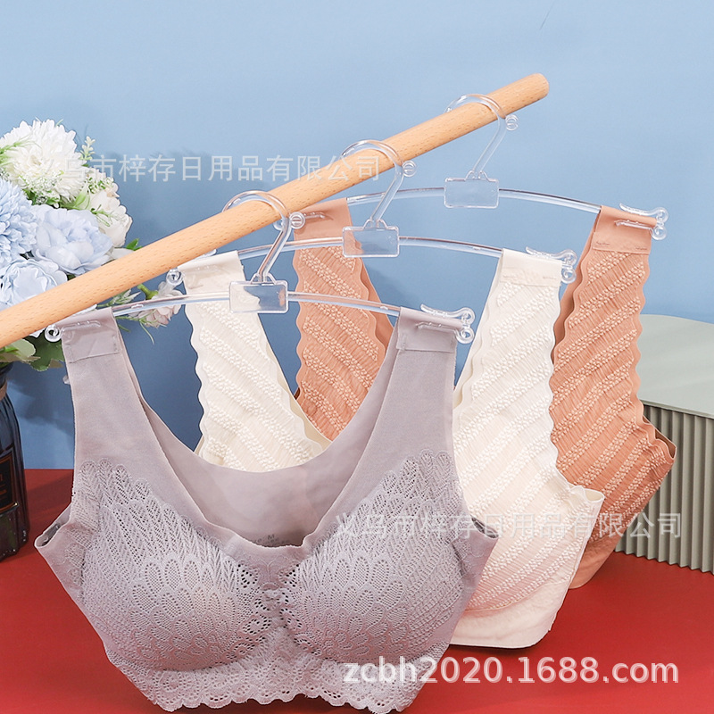 Inner hanger plastic bra inner hanger drying bra rack anti-slip multi-functional bra hook for underwear store transparent bra hook details Picture