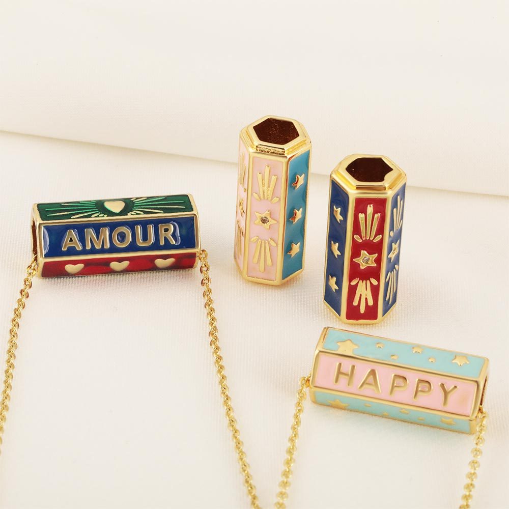 Copper-inlaid micro-zircon hexagonal bead oil drip Devil's Eye pendant, bracelet, necklace diy accessory manufacturer wholesale Specification image