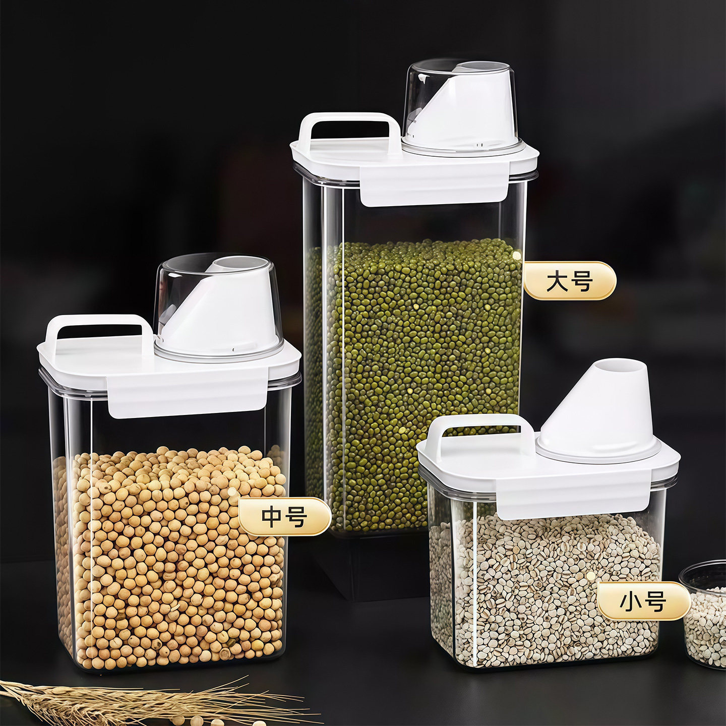 Japanese-style rice bucket, flour storage tank, insect-proof and moisture-proof sealed grain, starch, beans, rice, and various grains storage box Application Scenario