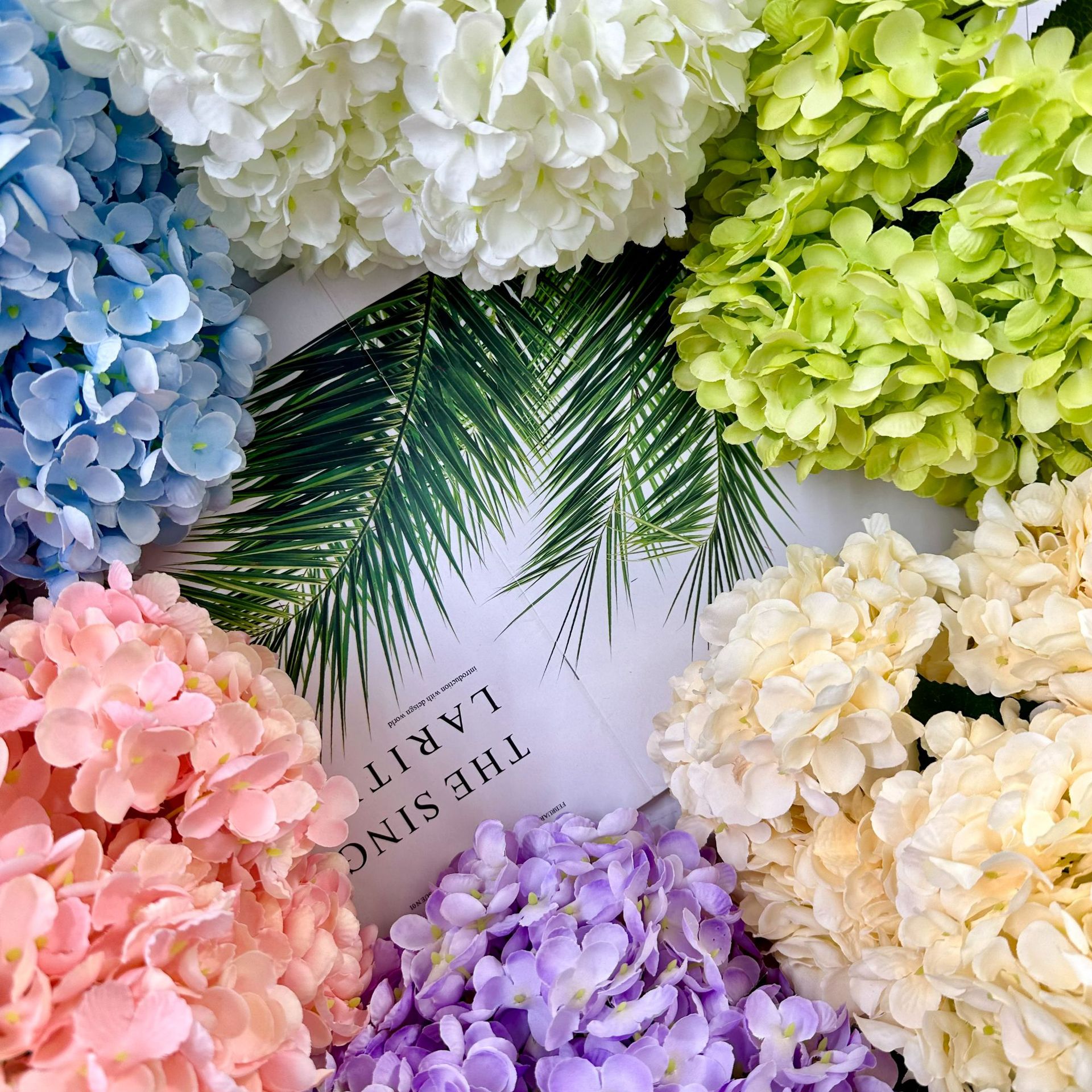 5头仿真绣球花商场酒店家居装饰软装摆件婚庆假花摄影假花批发