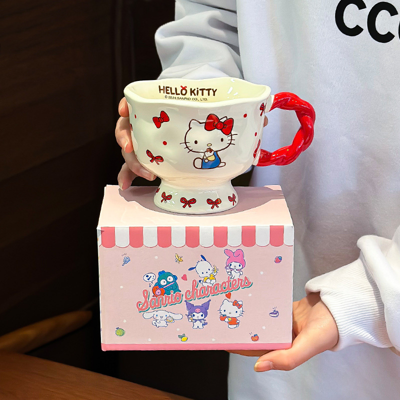 Christmas Nordic cartoon ceramic cups, ceramic cups, ceramic pattern cups Specification image