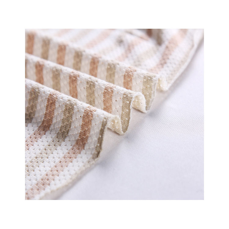 厂家直供婴儿a类彩棉面料弹力针织网眼布透气环保适于童装家居服