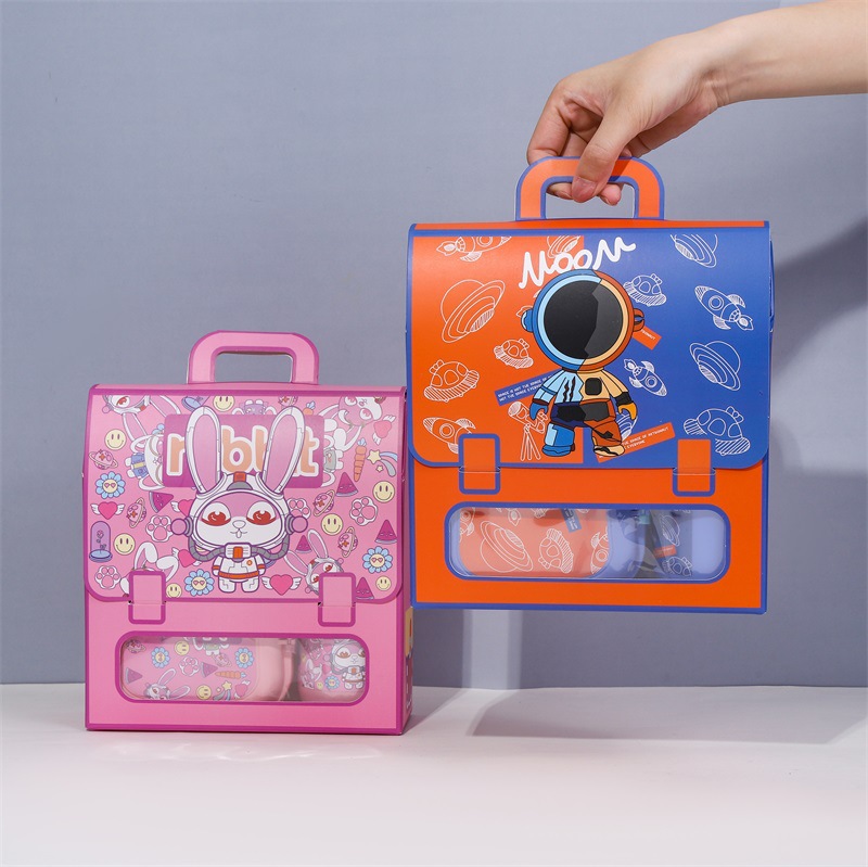 The manufacturer's new cute cartoon food storage box, lunch box, male and female student cafeteria and dormitory tableware, lunch box and water cup set details Picture