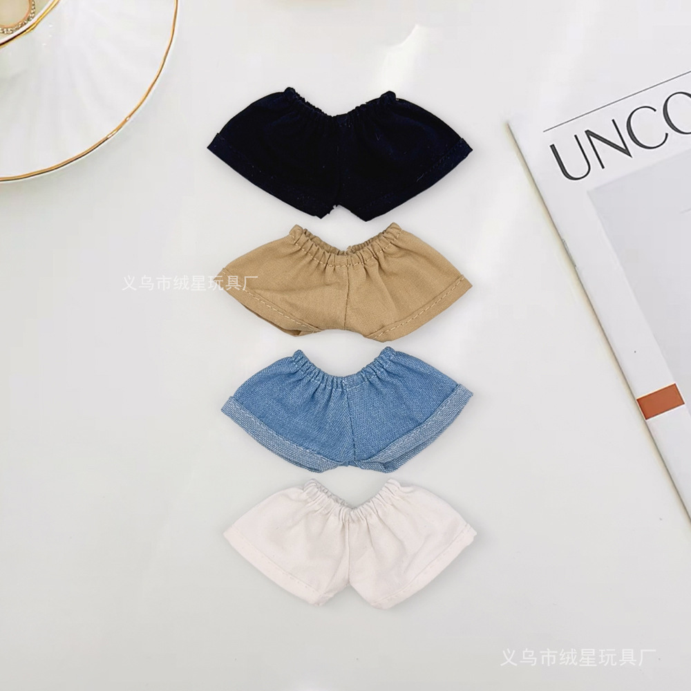 Wholesale of new plush toy clothes, denim shorts, safety pants, cute plush dolls, doll pants, accessories and replacement sets Specification drawing