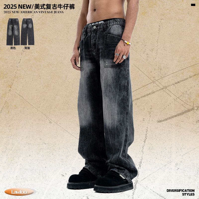 男士牛仔裤实物图