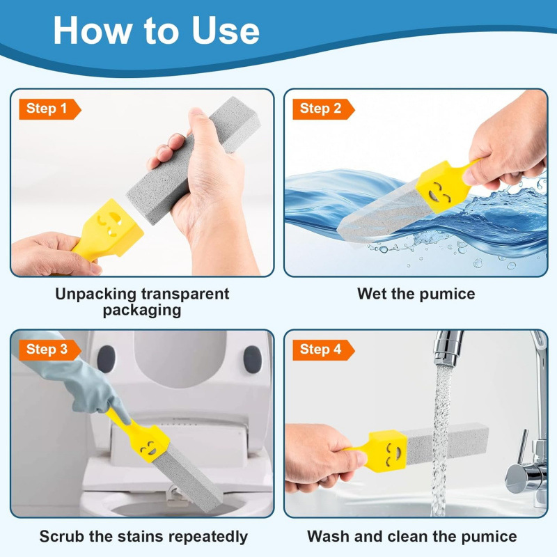 Temu's Floating Stone Toilet Brush And Household Cleaning Stick Can Effectively Remove Urine Stains, Scale And Dirt Without Any Blind Spots Application Scenario