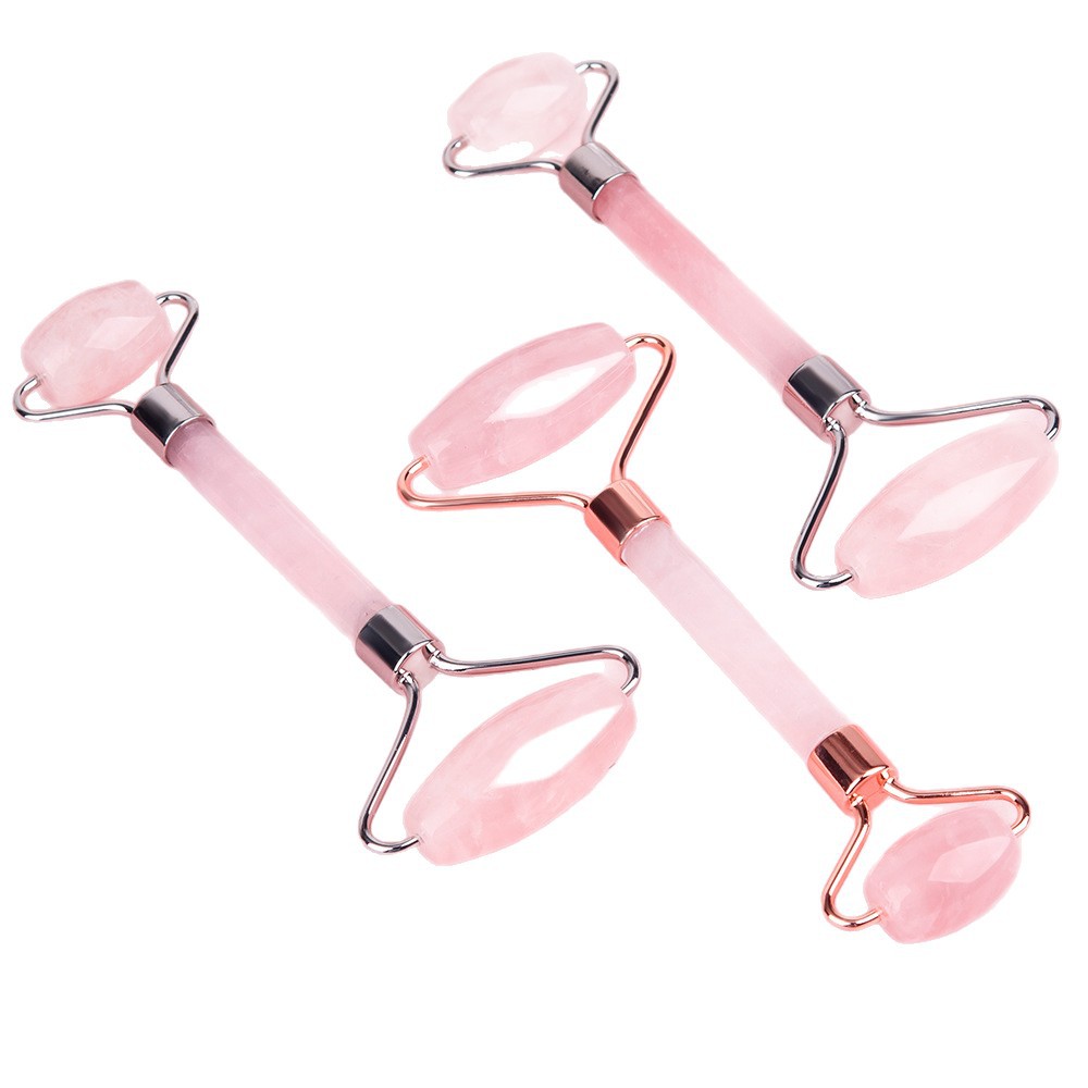 Wholesale powder crystal jade roller beauty containers, face and eye massagers, jade pusher, quartzite jade massage roller Item Picture