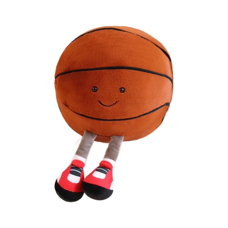 Fabricante en stock baloncesto fútbol peluche bonecos cojín para regalar a los chicos 6 º día del niño regalo de cumpleaños muñeca Item Picture