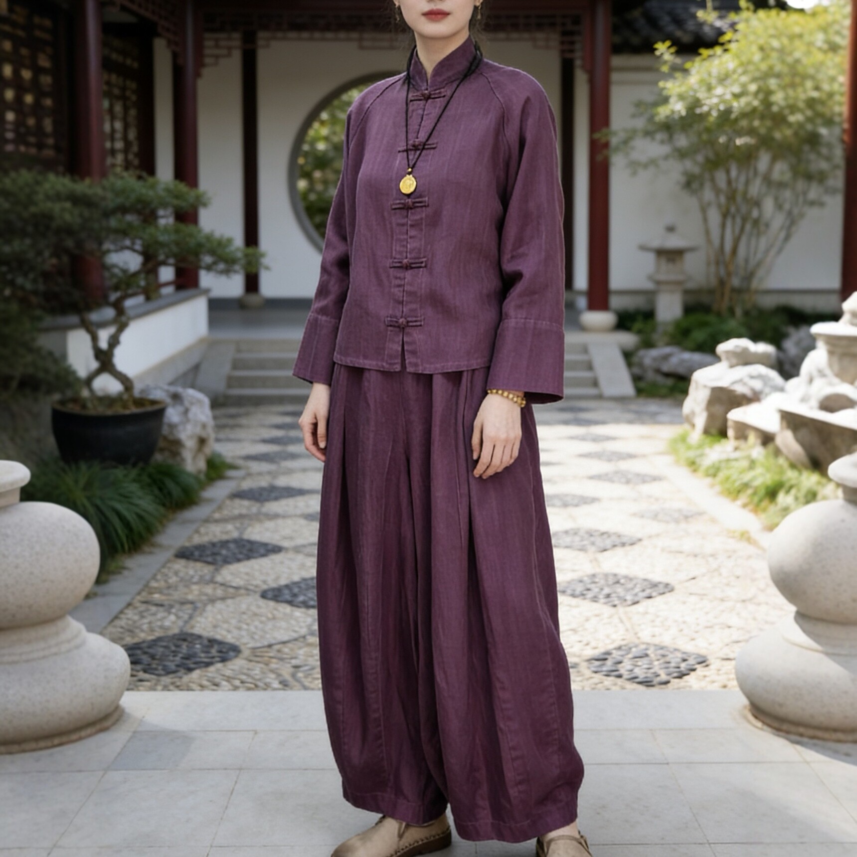 汉服/禅茶服/禅舞服实物图